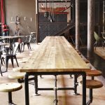chimp mood cafe industrial scaffolding wood levels